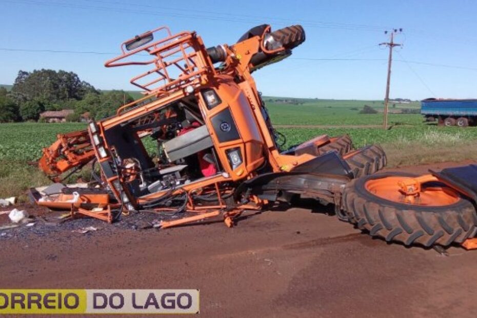 Duas pessoas ficam feridas em acidente com máquina agrícola em Tupãssi